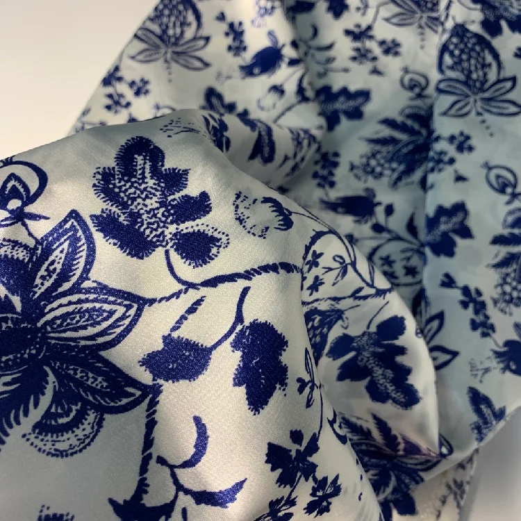 Wholesale China Factory Silk Spandex Polyester Stretch Satin Floral Material Wedding Fabric  Digital Printing For Women Dress_7