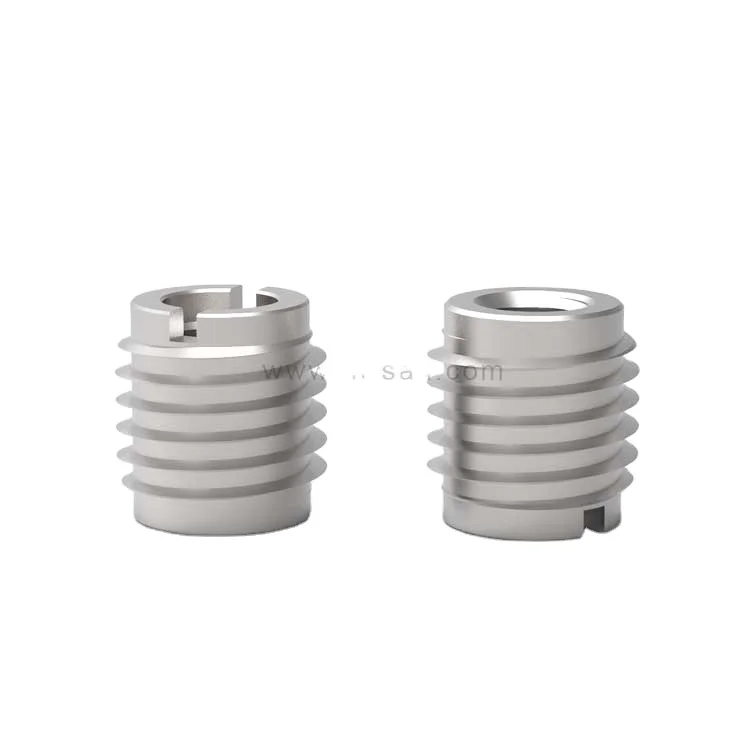 Self-tapping Threaded Insert With External Knife Threads For Wood