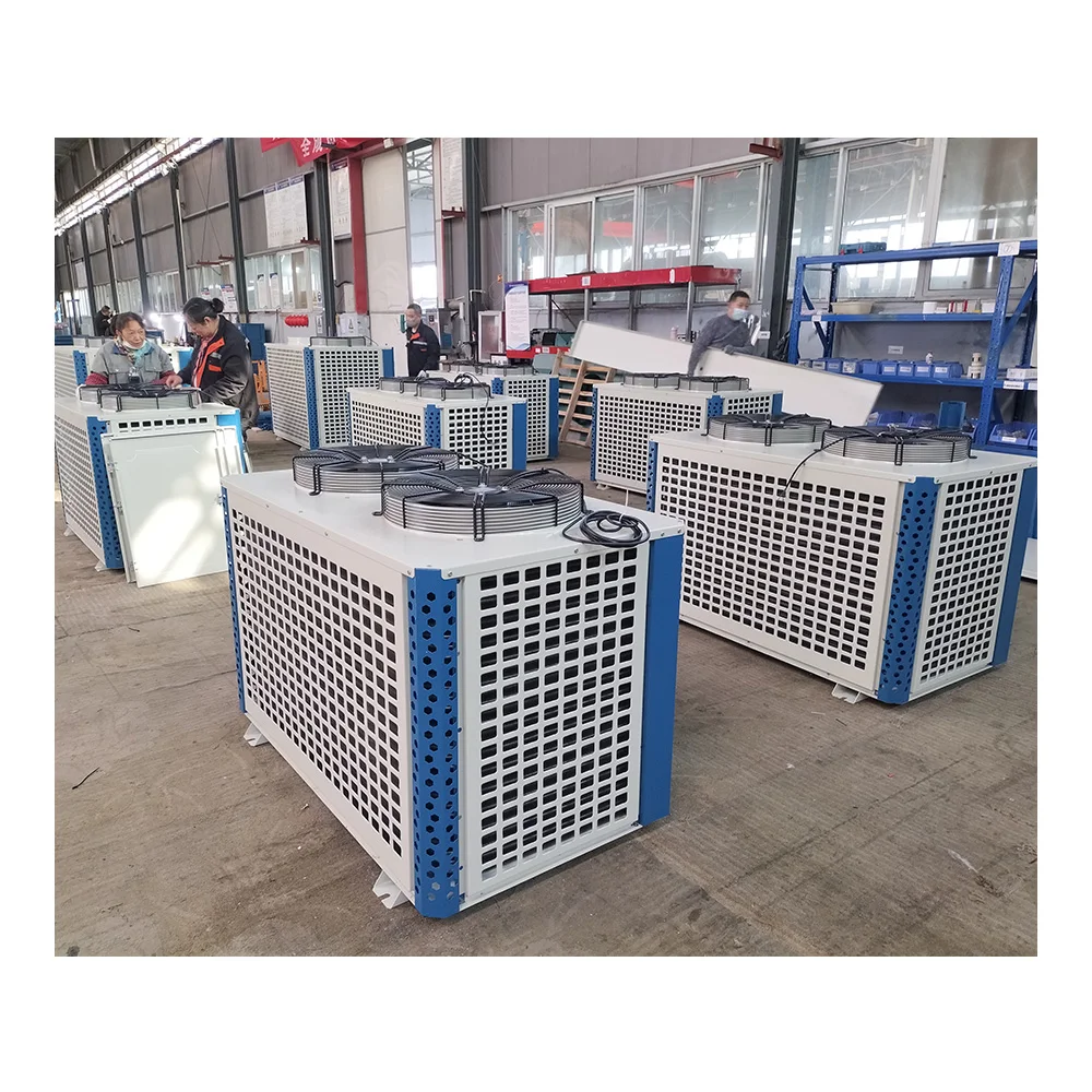 6HP7HP mini refrigerator U type Air Cooled Refrigeration Condenser solar Cooling system kitchen refrigerator for sale