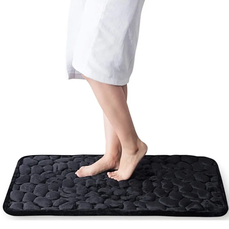 Popular Cross-Border Direct Supply Household Pebble Texture Absorbent Floor Mat
