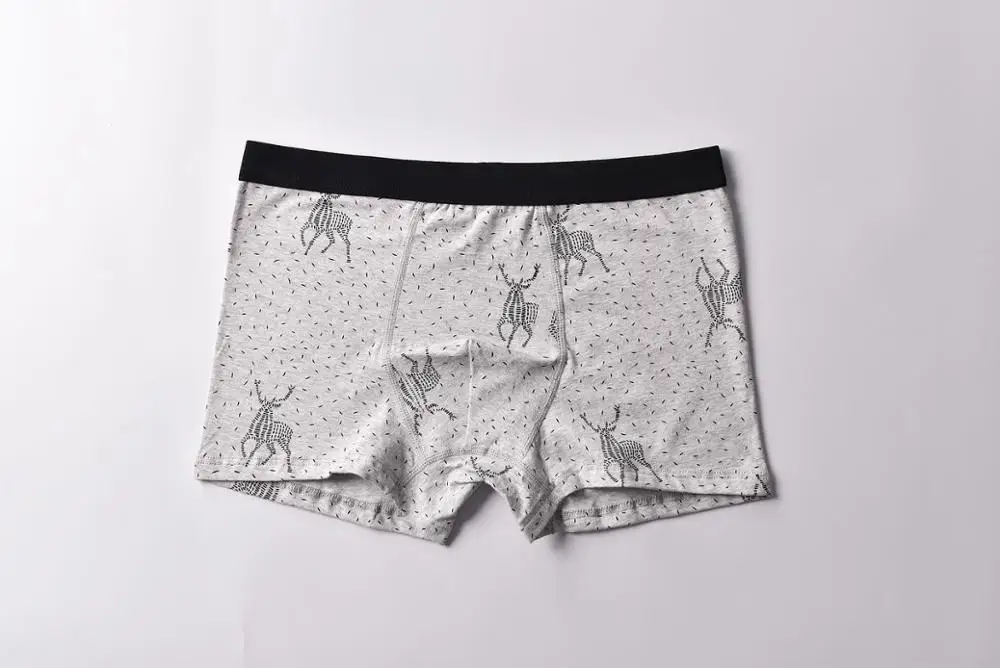 Мужское нижнее белье, хлопковые боксеры с U-образным выпуклым дизайном, дышащие боксеры, короткие шорты ts218