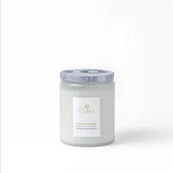 Trendy 7*7*9cm Clear Glass Dome Cover Beeswax Purple Wine Romantic Luxury Set Bougie Parfumee in Tins