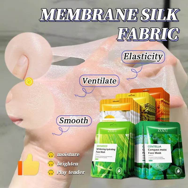 OEM ZOZU korean hydrogel seaweed snow clover face care moisturizing skin rejuvenation water beauty nourishing facial sheet mask