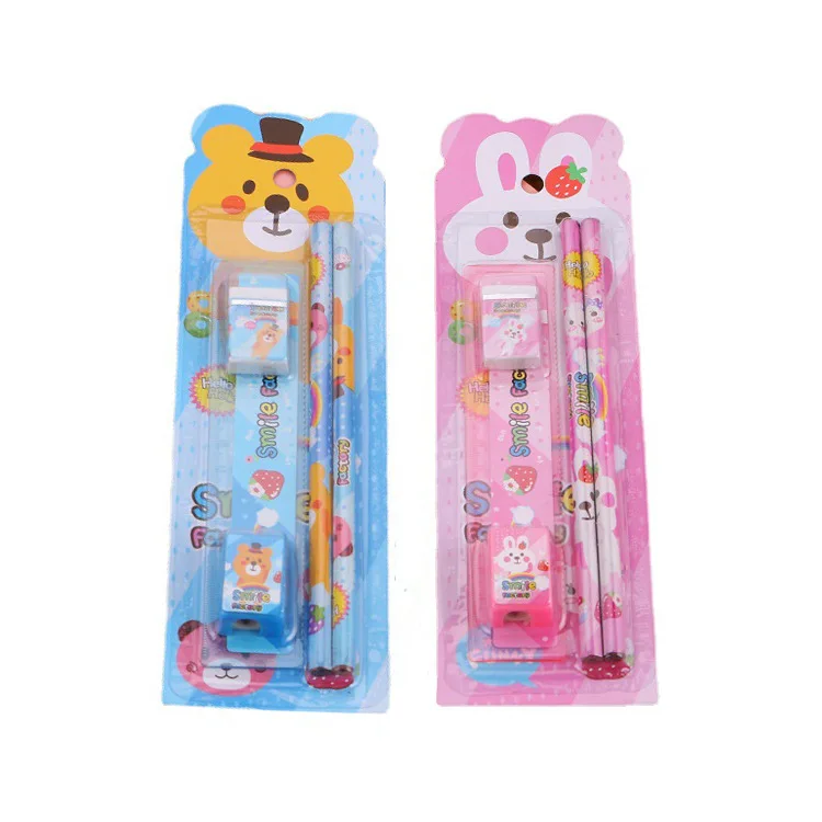 China school stationery items list with price picture cute cartoon kids stationery set back to school kawaii school supplies set