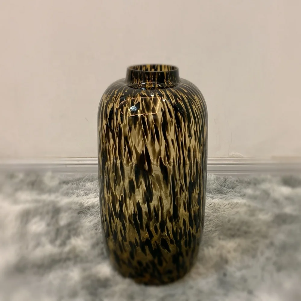 cheetah spotted glass vase vaas gold