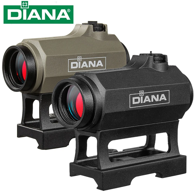 DIANA 1x22 красная точка резиновый 11 уровень красный с креплением нижняя 1/3 совместный прицел красной точкой