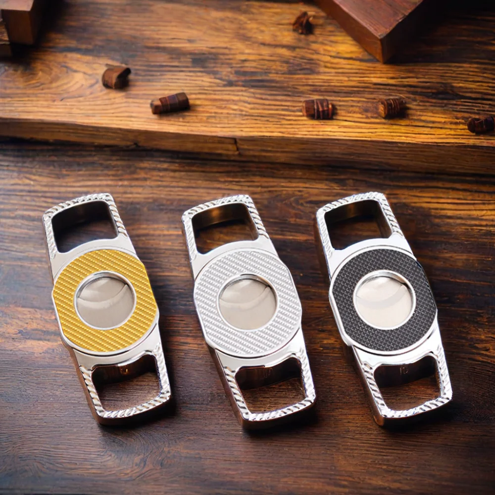 High Quality Wholesale Double Edge Stainless Steel Cigar Cutter Cigar Accessories