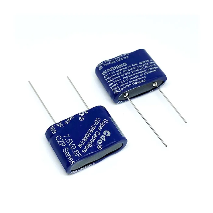 super capacitor 7.5V0.6F CZP-7R5L604R-TW 7.5V 0.6F voltage three series module toy game capacitors 1F 1.5F 2.2F 3.3F 5F 6.5F