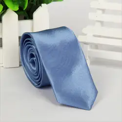 Wholesale 24 Color 5CM Slim tie Solid Color Sage Green Polyester Narrow Skinny Neckties For Man