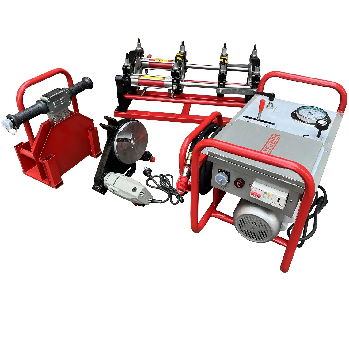 200-50MM Hydraulic plastic pipe butt fusion welding machine pe pipe welding machine hdpe pp pipe butt welding equipment