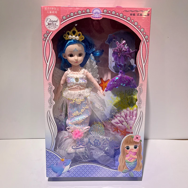 30cm cheap price popular style plastic factory doll colored baby girl doll children bjd doll