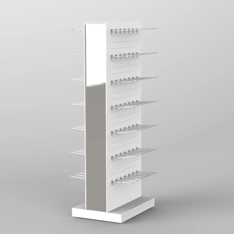 Double Side Pegboard Hooks Rotating Display Stand for Homeware Products