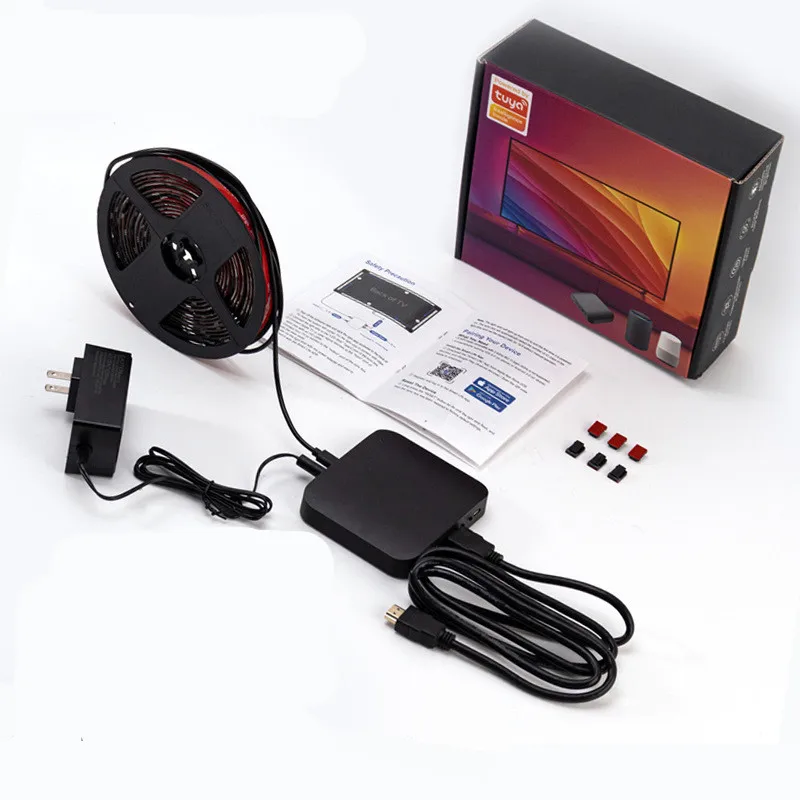 HDMI 2.0 led Sync box Screen Lighting Kit For TV Smart Music Ambient TV Backlights WiFi Dream Color RGBIC TV LED Strip Lights