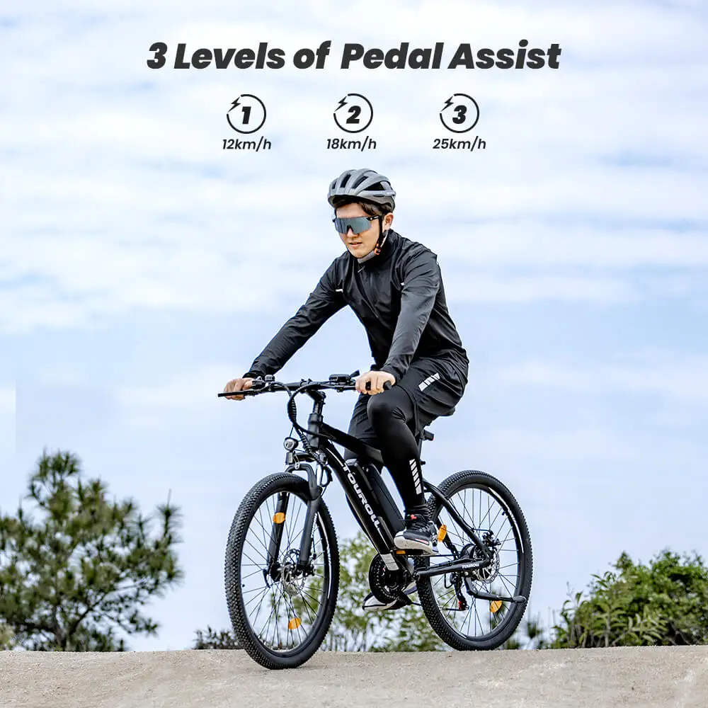 New Arrival 21 Speed Shimano Gear 250W 13Ah CST Off-Road Tires Touroll U1 26 MTB Electric Bike For Adult