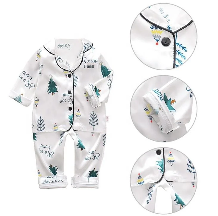 
2021 Factory Price Custom Baby Girls Short Sleeve Sleepwear Cartoon Print Pajamas 2 Sets 