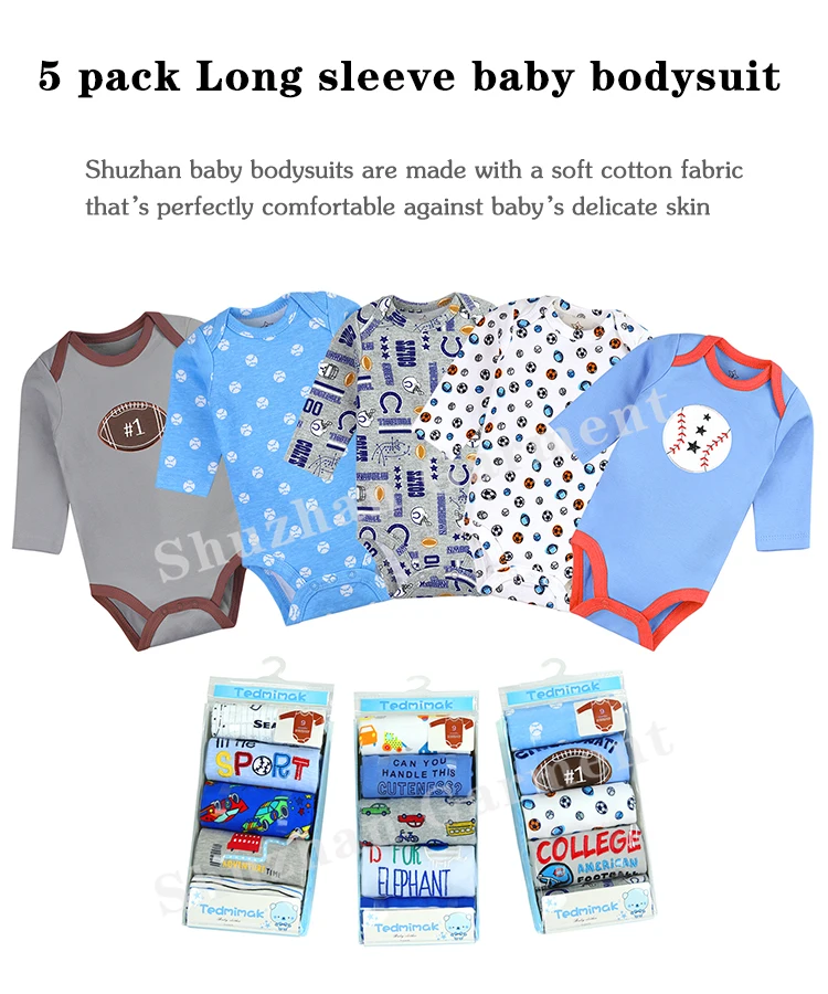 Wholesale Newborn Infant Clothes Clothing Long Sleeve Romper Long Sleeve Clothes Sets Baby Warm Clothes Baby Rompers 0-3 Months