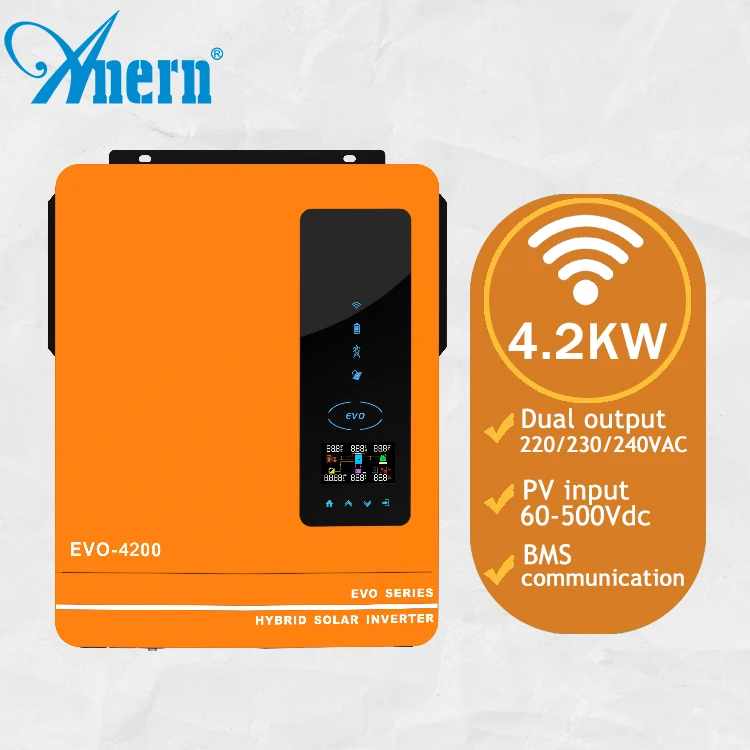 Anern MPPT 24v 4200W 6200W modified pure sine wave ac inverter with charger