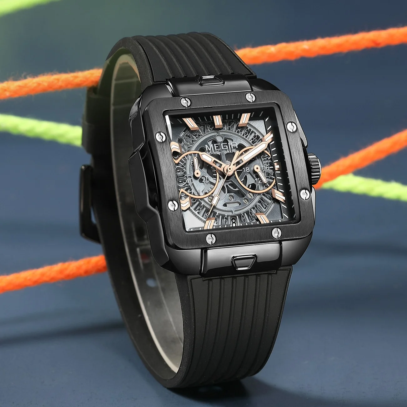 MEGIR 2228 Fashion Mens Quartz Watches Luxury Big Dial Chronograph Waterproof Luminous Male Sport Wristwatches Relogio Masculino