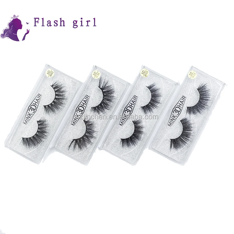 Private label W series 19 models 5D mink eyelashes 1 pair natural false eyelashes thick false eyelashes full strip eye lashes