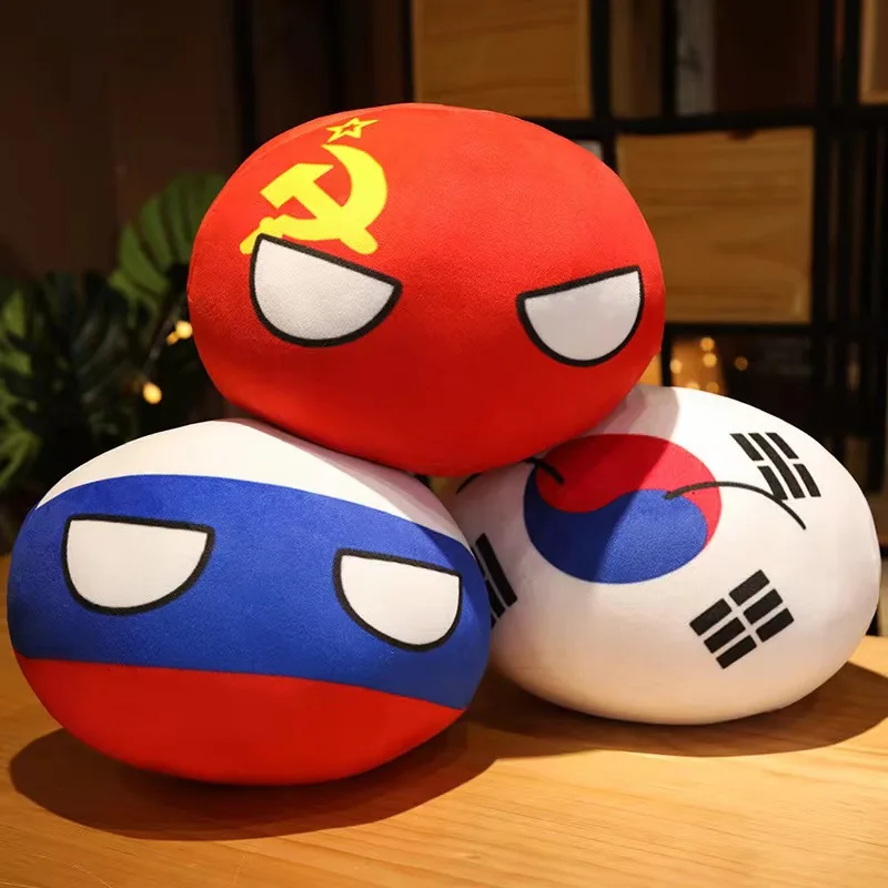 Poland ball pillow national ball plush toy Tuanzi doll hanging wholesale animation plush pillow