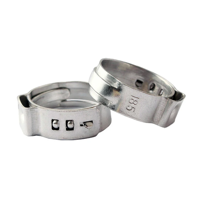 Different Sizes Tube Used Ear Stepless Hose Clamps Stainless Steel Pipes Single Ear Hose Clamp Cv Boot Clamp