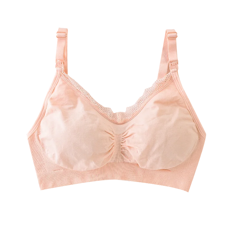 Wholesale maternity nursing bra wire free for pregnant women bra front open Comfortable Seamless Nursing Bra Prevent sagging