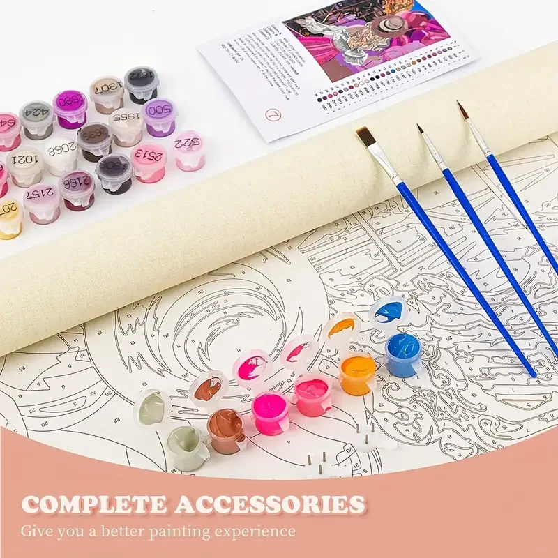 Wholesale Custom Modern Style DIY 40x50cm Acrylic Cat Painting by Numbers kit for Adults & Beginners