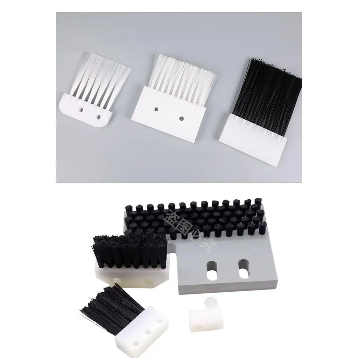 Good quality  Small  black nylon white pp bristle  Mini Small Strip brush for packing machine ,for glue