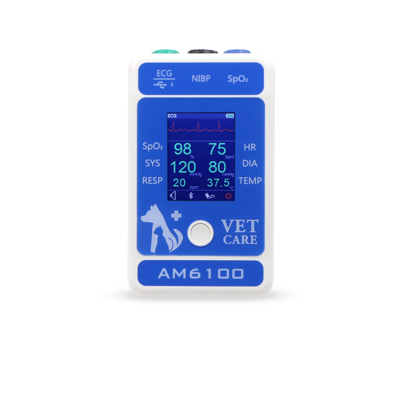 Animal Health Monitor Veterinary Multiparameter Monitor Portable Medical Equipment Vet Monitor