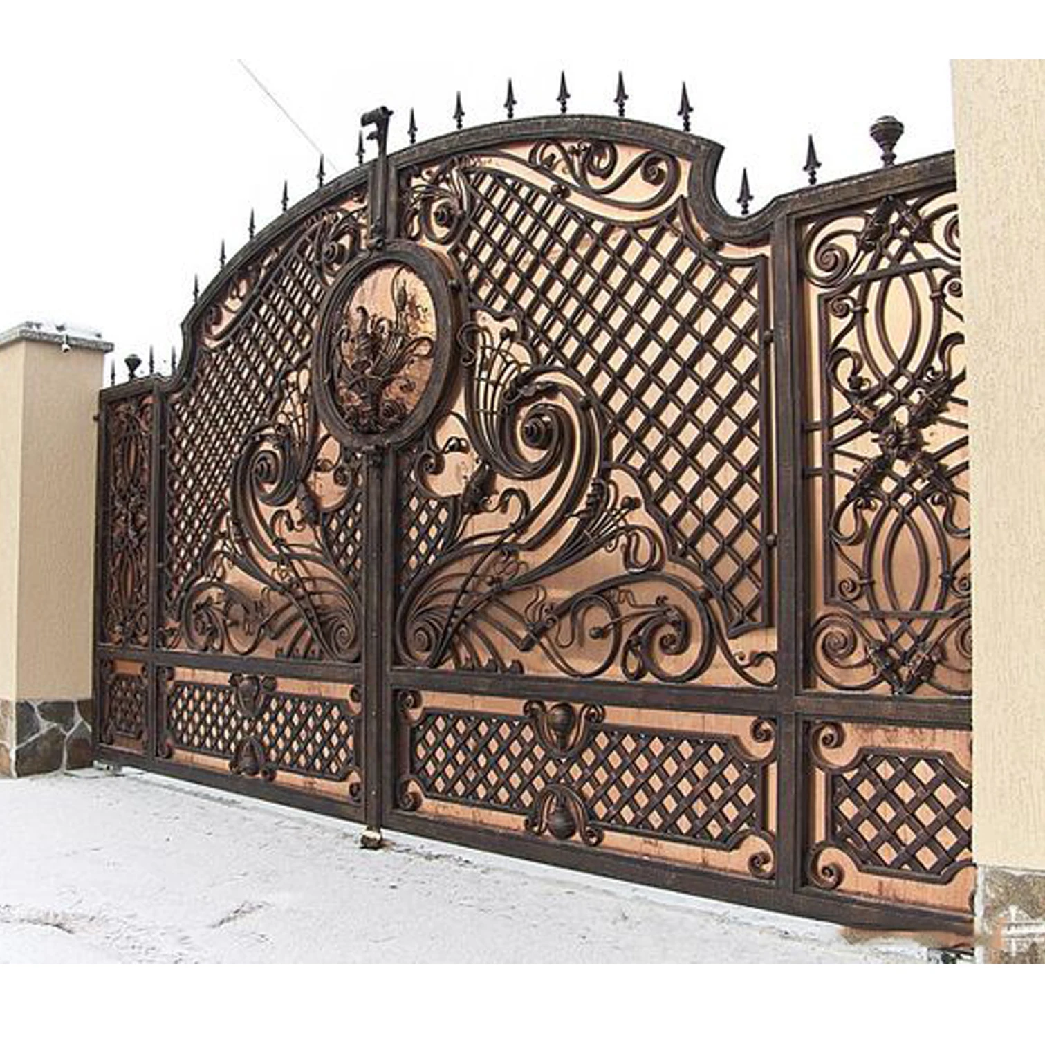 Modern House Wrought Iron Main Gates Designs Simple Gate Electric Sliding Driveway Beautiful Residential wrought iron gates
