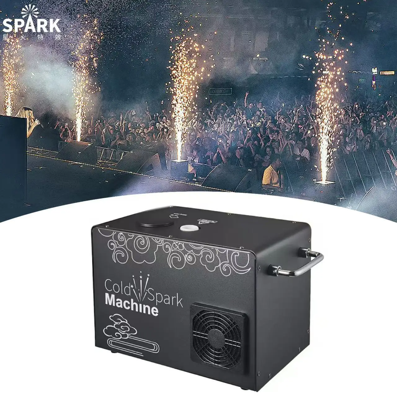 SP 600W Cold Spark Machine 600w Cold Spark Firework Machine Stage Cold Spark Fountain Machine for Wedding Party