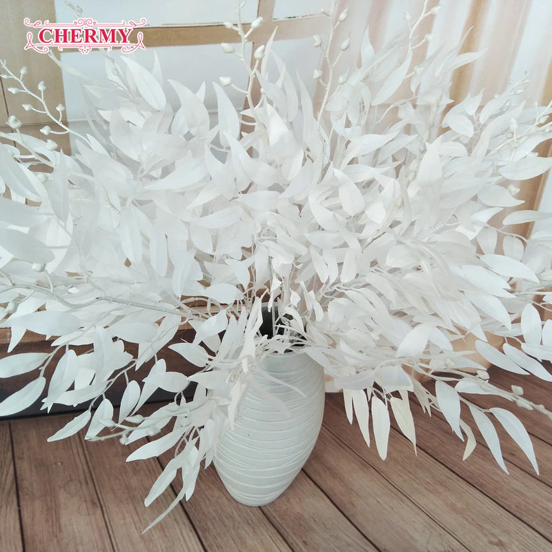 Factory Direct Sale Wedding Road Guide Layout Artificial Plant Leaves Silk Willow Leaves