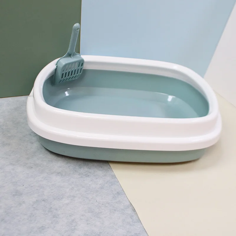 Hot pet cleaning products solid large cat litter box for pet supplies new design cat toilet litter box cat litter box with tray