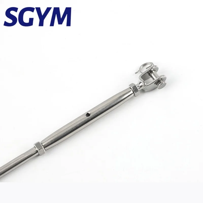 T316 Stainless Steel Wire Cable Railing Closed Body Welded Jaw Hand Turnbuckle Swage Stud Terminals