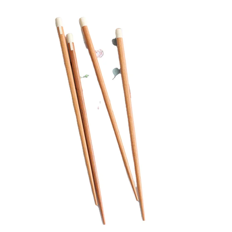 Creative bamboo chopsticks set date type solid wooden tableware tip disposable chopsticks skid prevention Japanese chopsticks