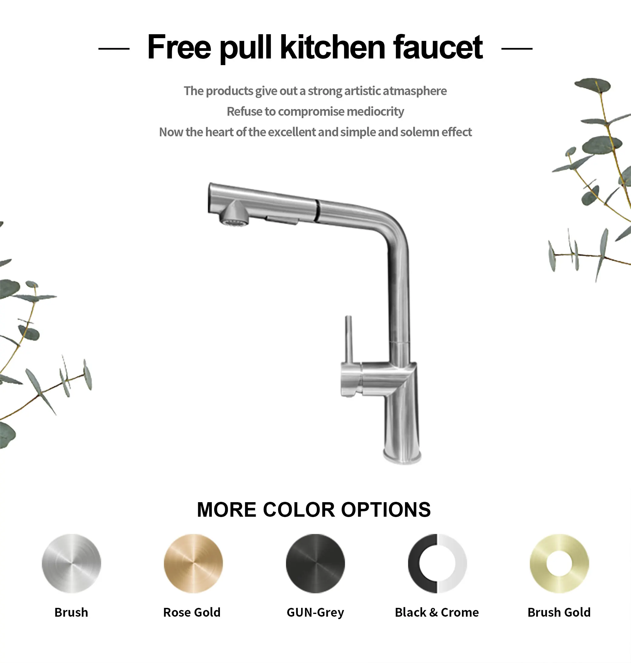 Pull Out Faucets for Kitchen Stainless Steel Spring Kitchen Faucet Commercial Kitchen Faucets