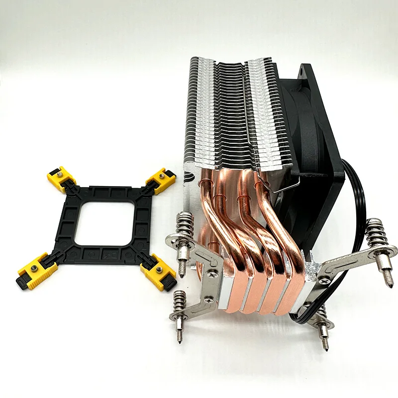 SUPCOOL 4 Heatpipe Mini CPU Heatsink CPU cooler Multi-platform 4 Heat Pipe 9cm fan comes with Silicone RGB Computer Case