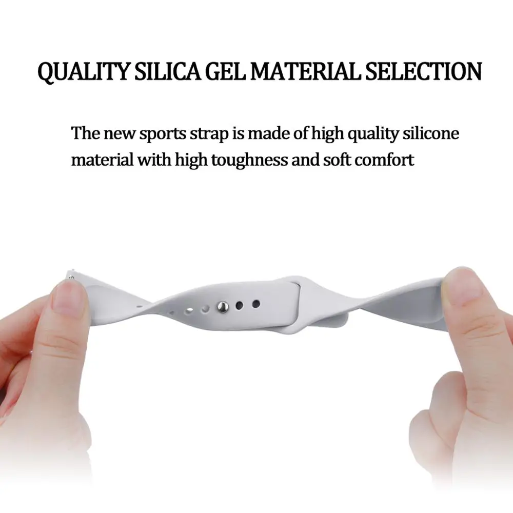 
Silicone Adjustable Wrist Strap Wristband Custom Logo For Samsung Galaxy Gear S3 Active 1/2 Frontier Watch 20mm 46mm 42mm S3 S2 