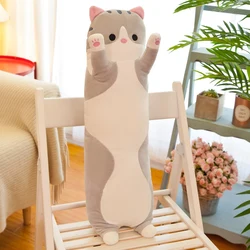 aby Kids Toys Soft Cat Big Hugging Plush Pillow Cartoon Long Cat Kitten Legs Sleeping Companion Bolster Toys Stuffed Animal