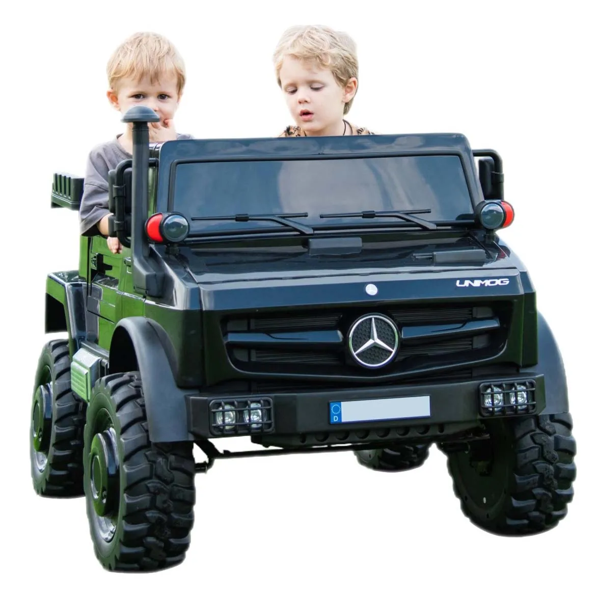Mercedes Benz Unimog Licensed Electric Kids Ride-On Car Oversized Brushless Motor 3*12V Battery Remote Control