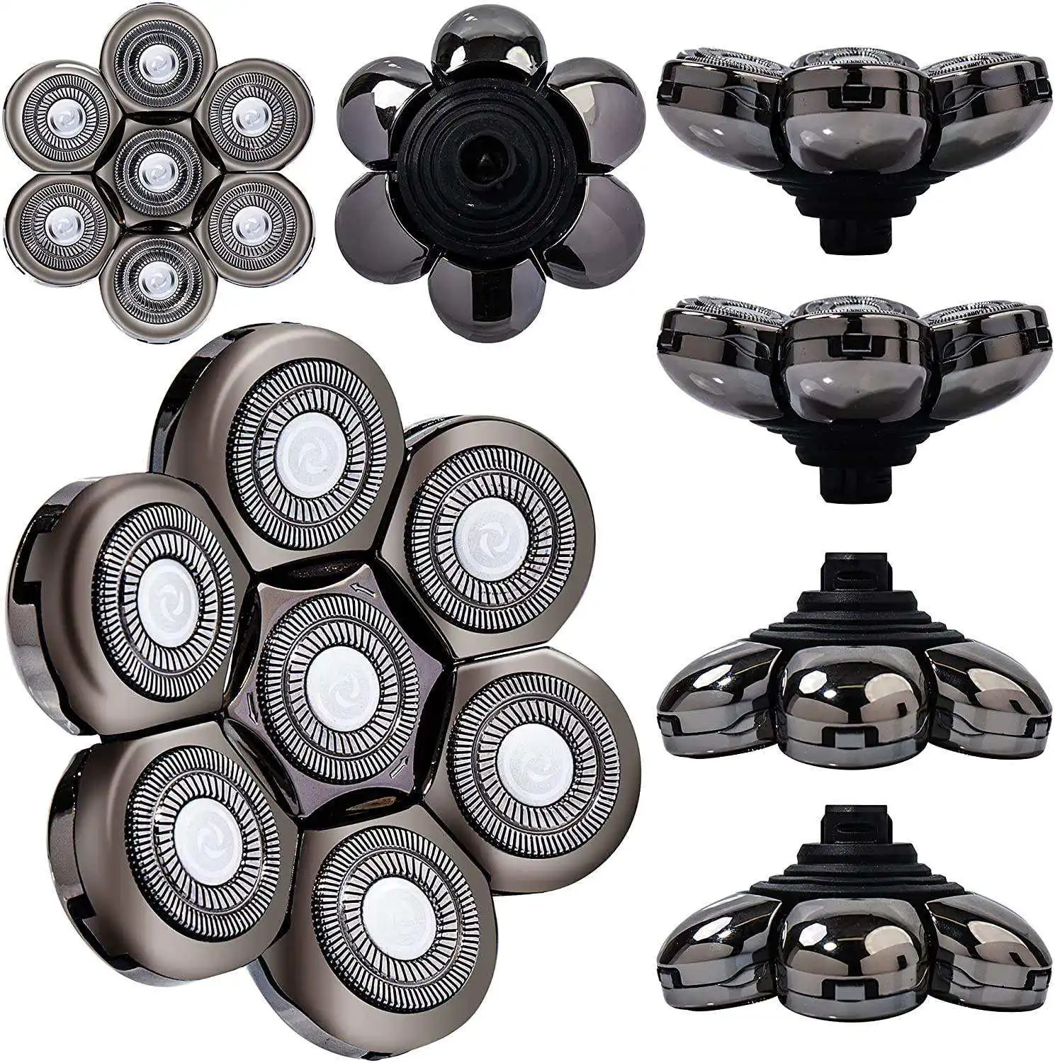 Lanumi Universal Shaver Blade Spare Part Beard Shaver Blade Reciprocating Shaver Blade Razor Head Stainless Steel 5D 6D 7D 8D 9D