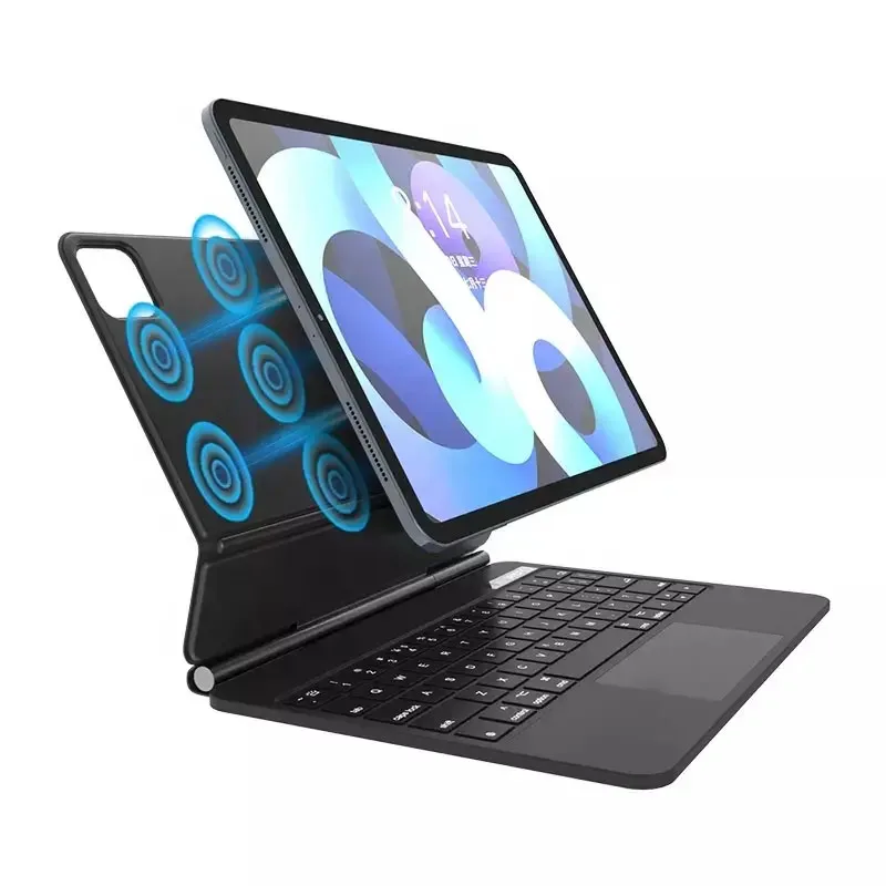 Magic Keyboard Case 12.9 Inches for 2022/2021/2020/2018 iPadPro 12.9 Touchpad Mouse Leather Case Wireless RGB Magnetic