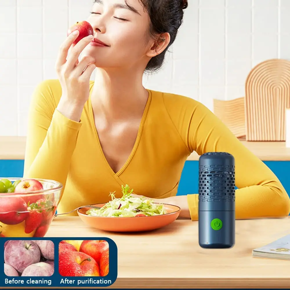 Capsule fruit and vegetable washing machine  Mini Fruit and Veg Washer USB Kitchen Fruit Vegetable Cleaner