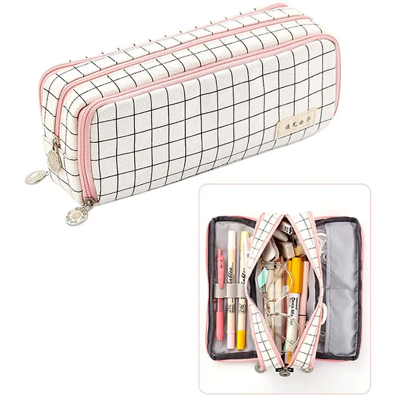 Multi Compartments Zipper Kawaii Pencil case