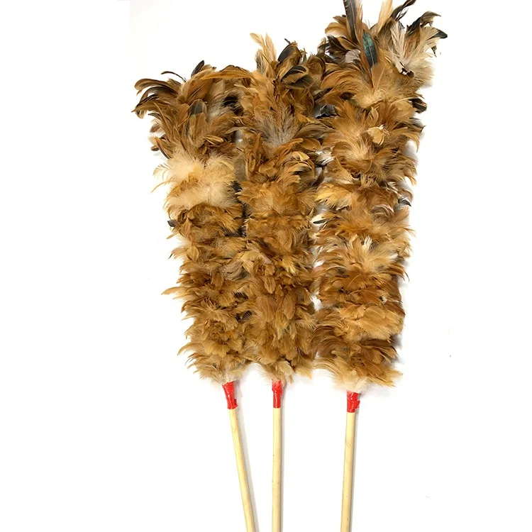 The cheapest natural color factory feather duster for chicken saddle 73CM
