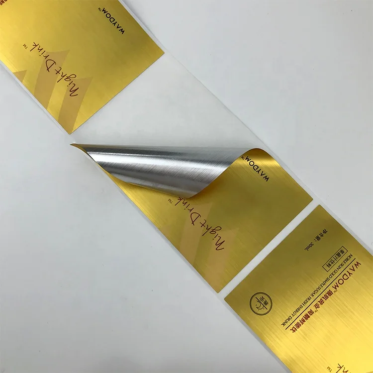 Waterproof glossy silver labels for cosmetic bottles PET private label for cosmetics cosmetic label printing