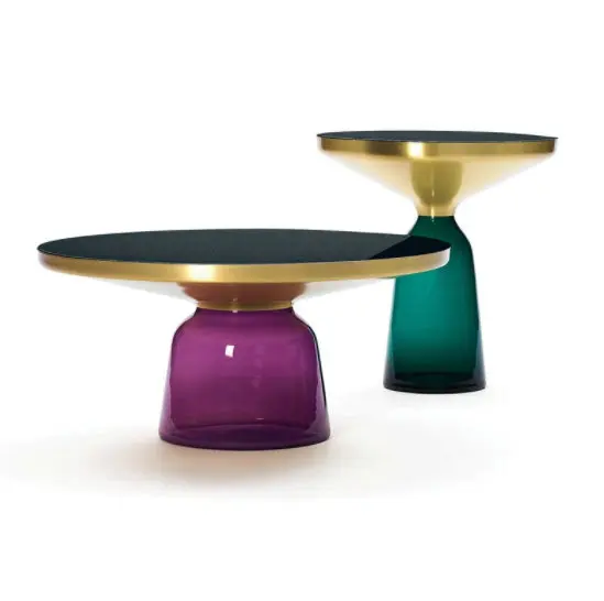 Hot Sale Living Room Furniture Design Modern Glass Top Gold Leg Coffee Table For Sale