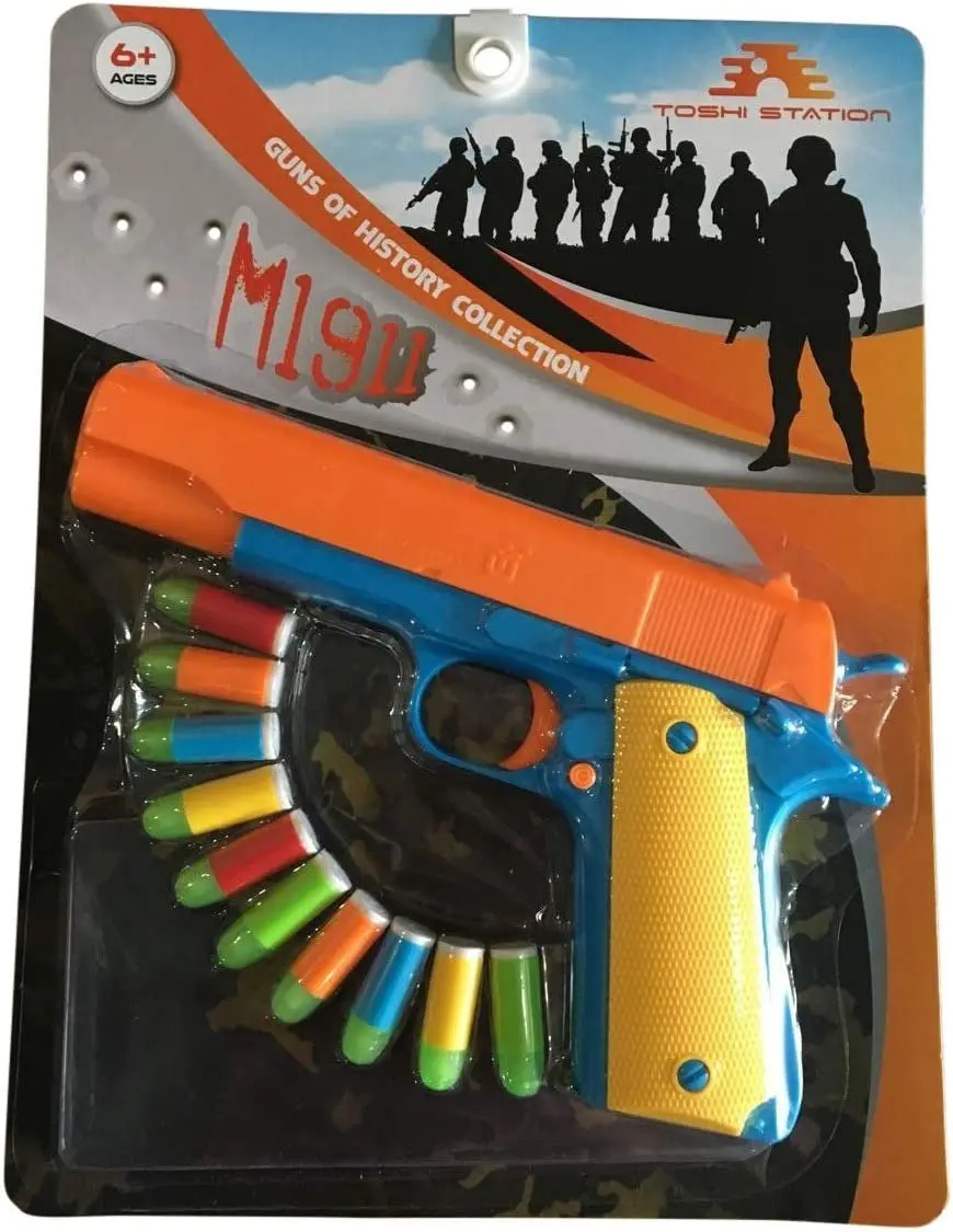 toy to exercise children's physical coordination plastic semi automatic gun looking like real gun kids toy gun pistol for boys