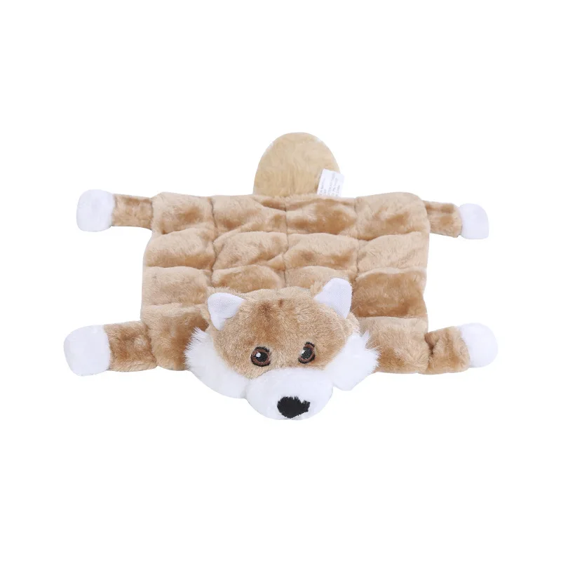 Wholesale Pet Dog Toys Cute Cartoon Animal Fur Shell Durable Plush Squeaky bite resistant dog chewing Pet Toy Dogs
