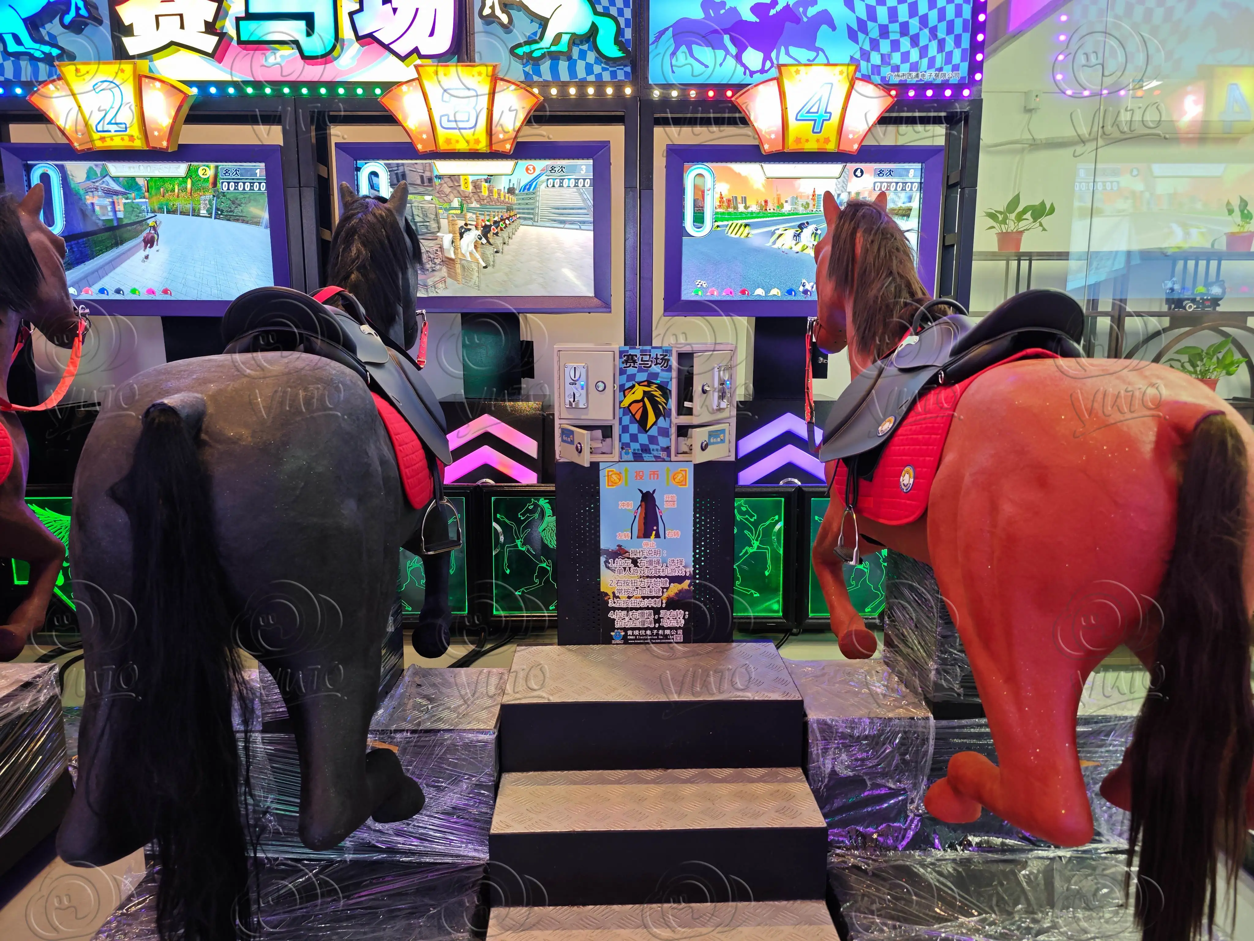 Factory Price GoGo Jockey 4P Horse Riding Simulator Game Machine For Sale|Best Horse Arcade Game Machine Manufacturer From China